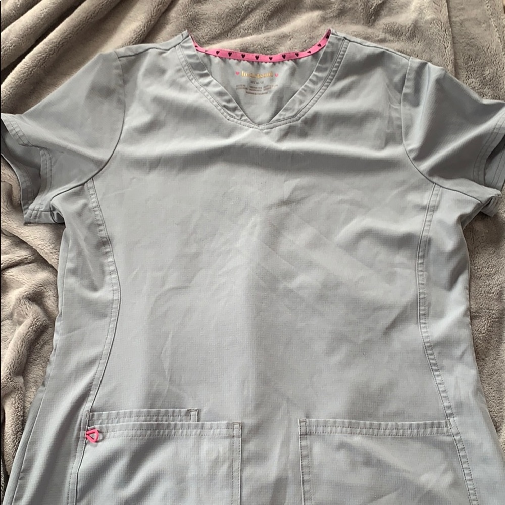 Heart soul Grey scrub top